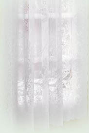 Picture of a curtain-covered window