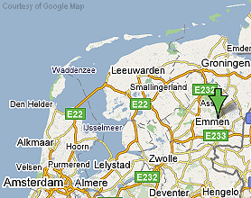Map of the Northern Netherlands